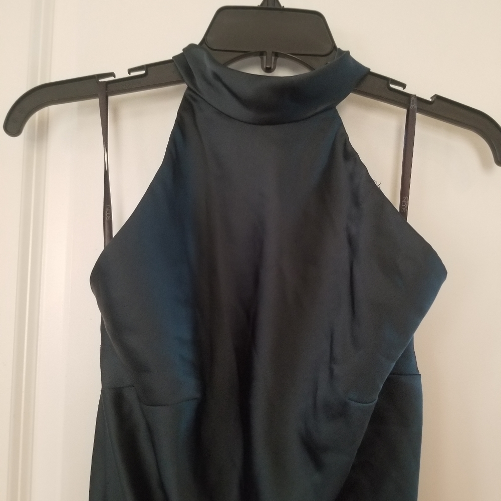 Social bridesmaids Scarf Tie High-Neck Halter Maxi Slip Dres  Size 8 - Picture 4 of 7